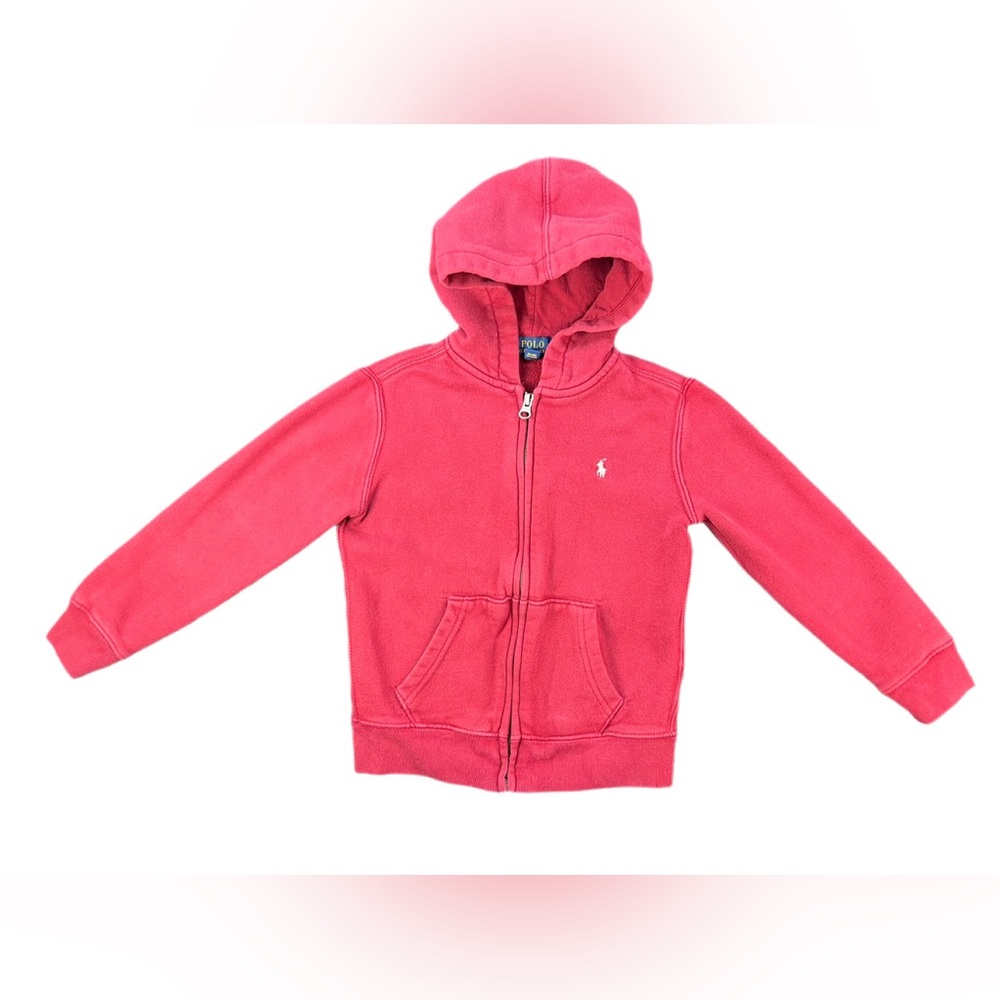 POLO RALPH LAUREN Brick Red Full Zip Hoodie - 6